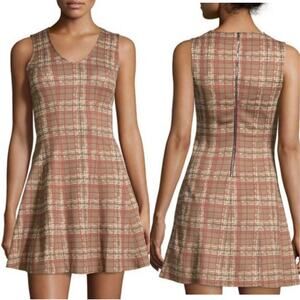 Romeo & Juliet Couture Plaid V-Neck Sleeveless Dress Medium